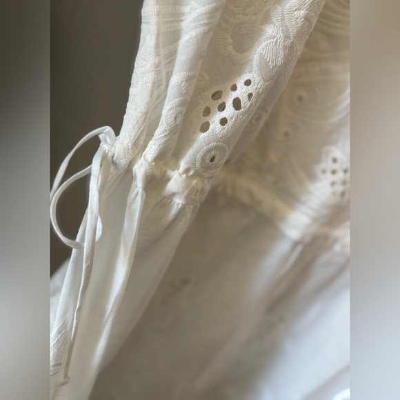 Cabi White Eyelet Embroidered Cotton Cover-Up Dress Size XL #5615 - Picture 7 of 13